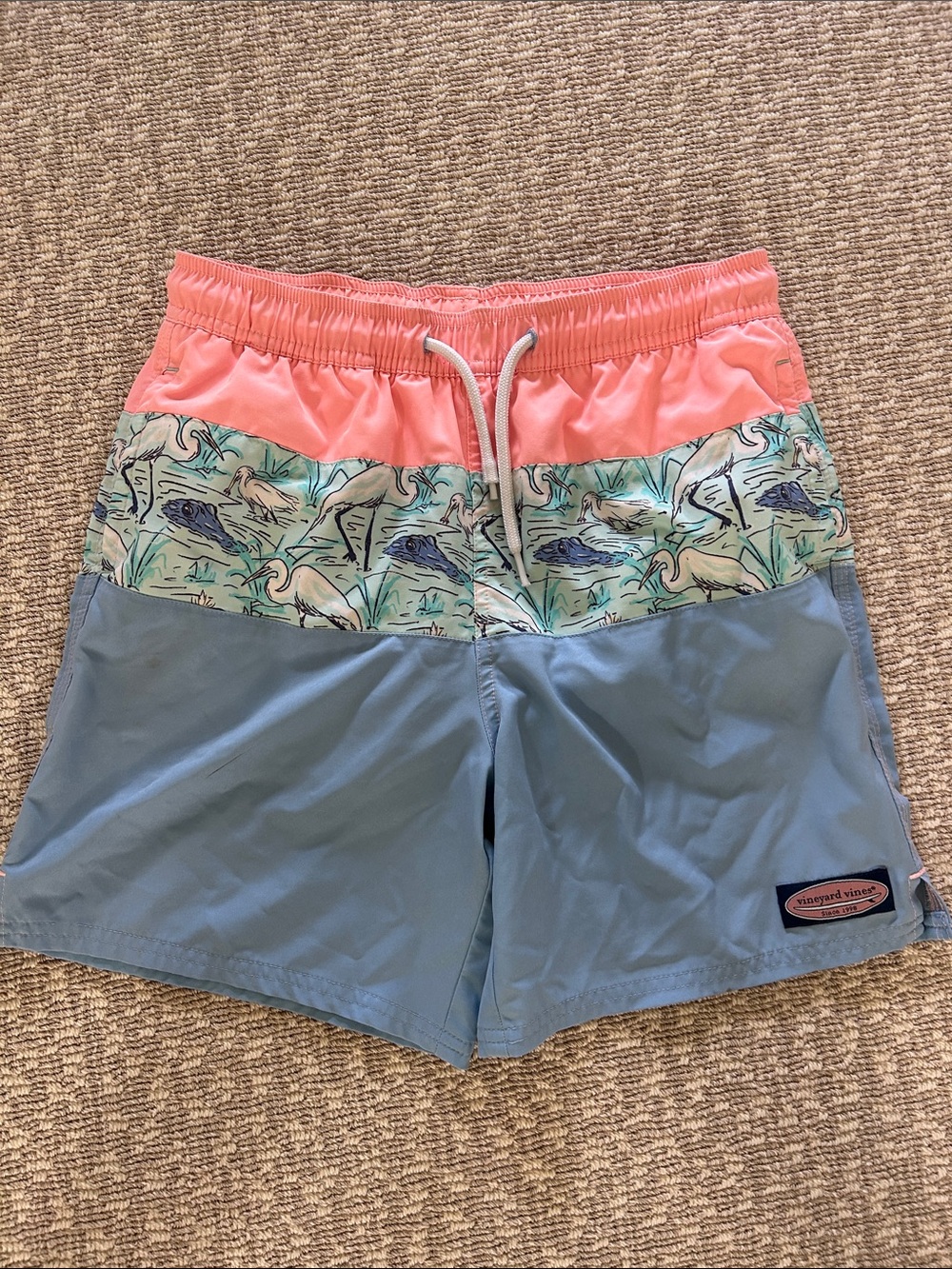 Vineyard Vines boys swim trunks. Size medium.